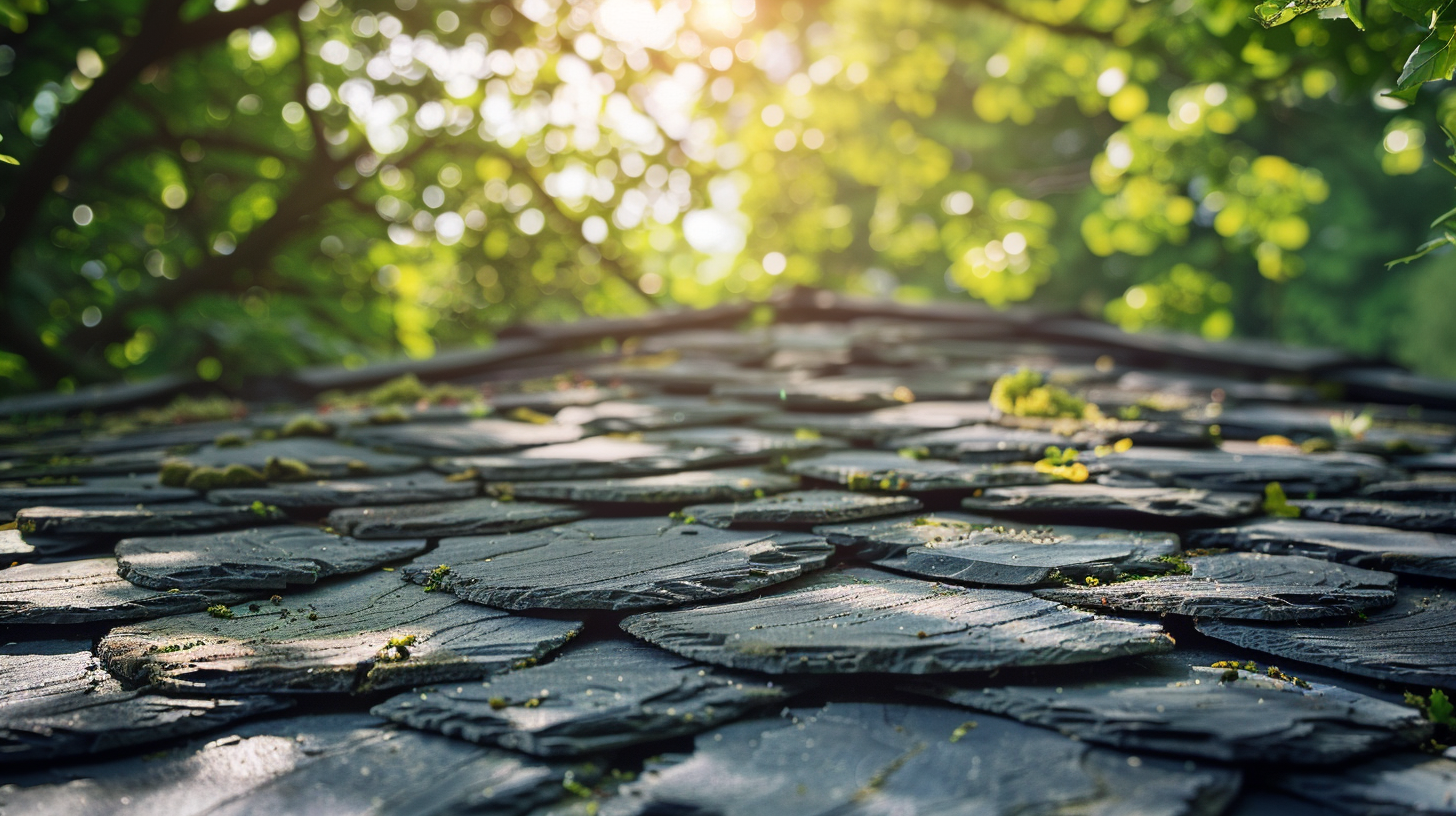 A photo showcasing Slate Roofing roofing by Summit Roofing